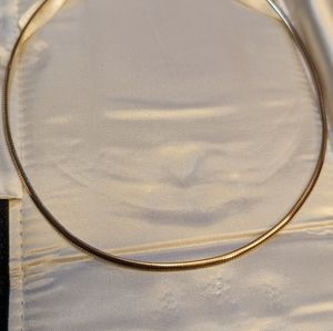 Vintage Sterling Silver 925 stamped Gold Washed Italian made omega necklace.